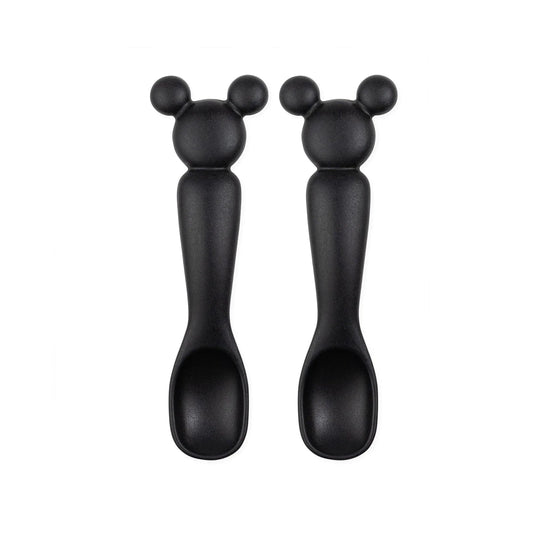 Bumkins Value | Disney Black and White Mickey & Minnie-Shaped Dipping Spoons