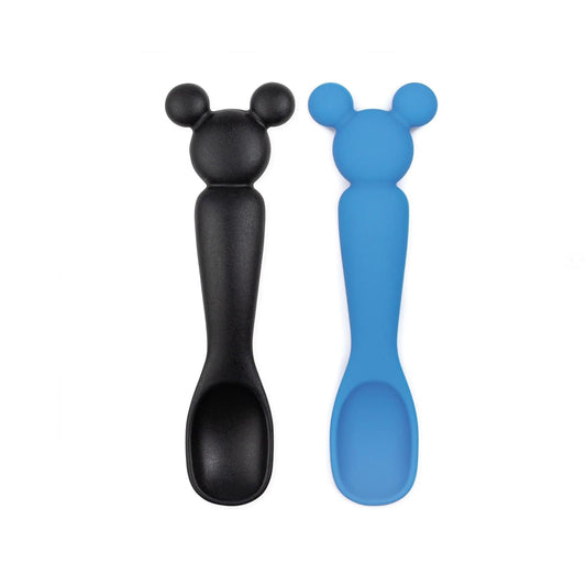 Bumkins Quality | Silicone Minnie & Mickey Mouse Spoons | First Dipping Spoons