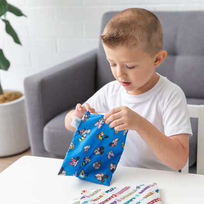 Bumkins Great Value | Reusable Snack Bag, Large 2 Pack: Disney Mickey & Friends MVP