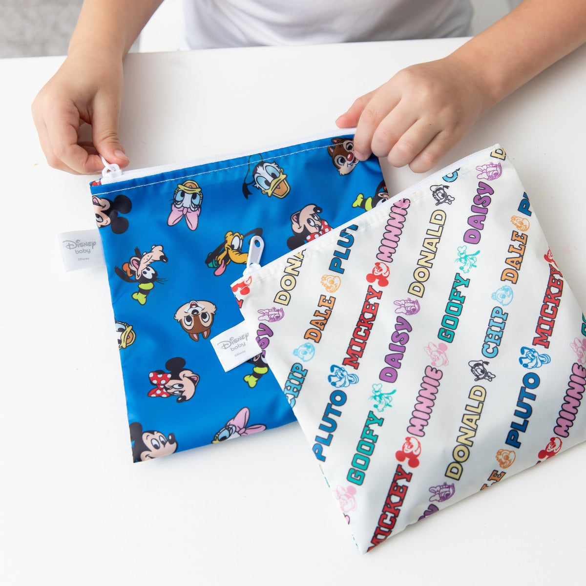 Bumkins Great Value | Reusable Snack Bag, Large 2 Pack: Disney Mickey & Friends MVP