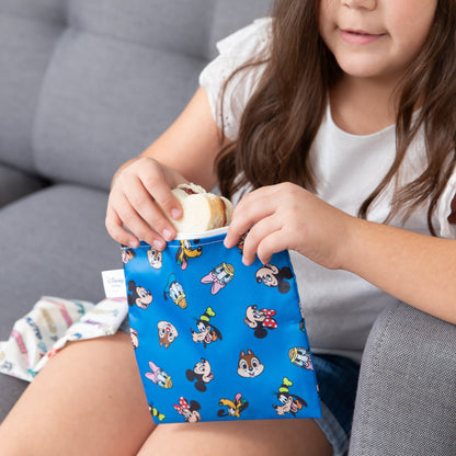 Bumkins Great Value | Reusable Snack Bag, Large 2 Pack: Disney Mickey & Friends MVP