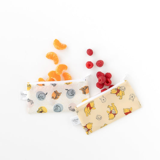 Bumkins Customer Favorite | Disney Winnie the Pooh Reusable Snack Bags | Eco-Friendly