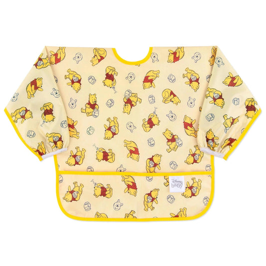 Bumkins Sale | Winnie The Pooh Hunny Pot Sleeved Bib for Baby 6-24 mos