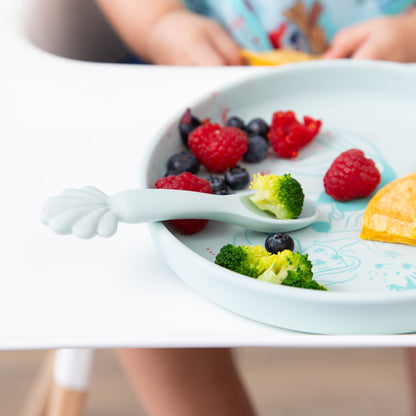 Bumkins Top Pick | Princess Ariel Silicone Plate and Spoon Set for Babies