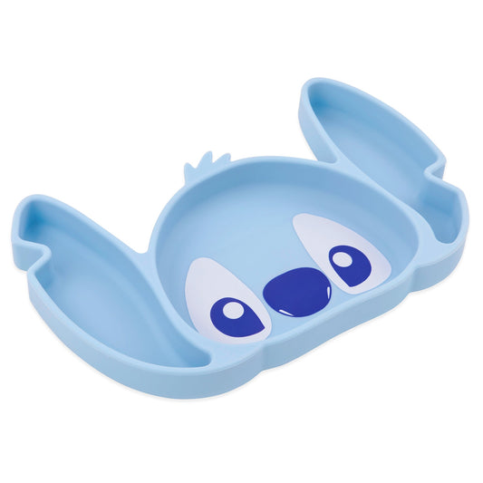 Bumkins Popular | Disney Stitch Silicone Suction Grip Dish | Food-safe, Dishwasher Safe