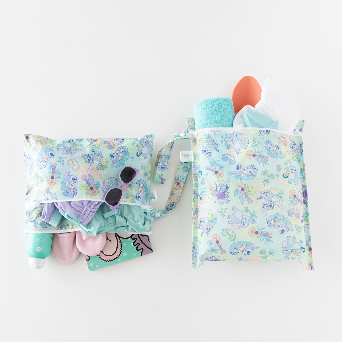 Bumkins Sale | Wet Bag + Wet/Dry Clutch Set: Aloha Stitch