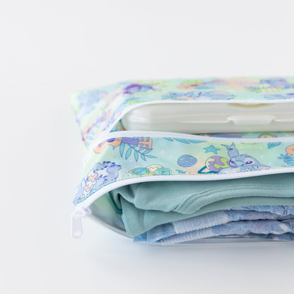 Bumkins Sale | Wet Bag + Wet/Dry Clutch Set: Aloha Stitch