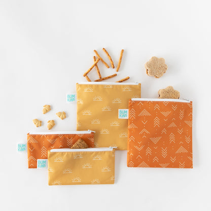 Bumkins Quality | Reusable Snack Bag 4 Pack: Desert Boho